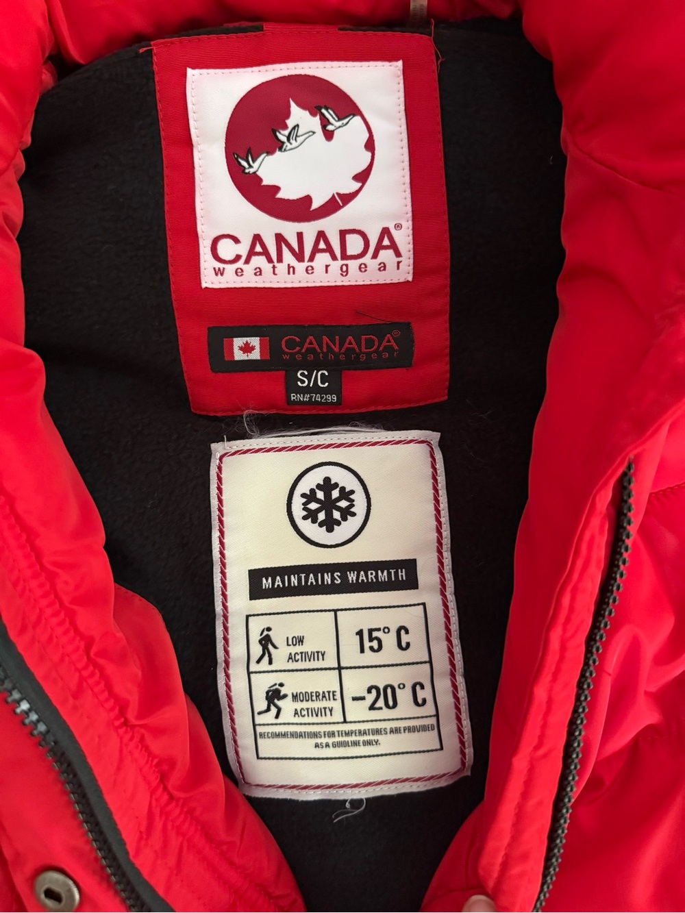 Canada Weather Gear Red Fur Puffer Vest Small - Picture 4 of 5